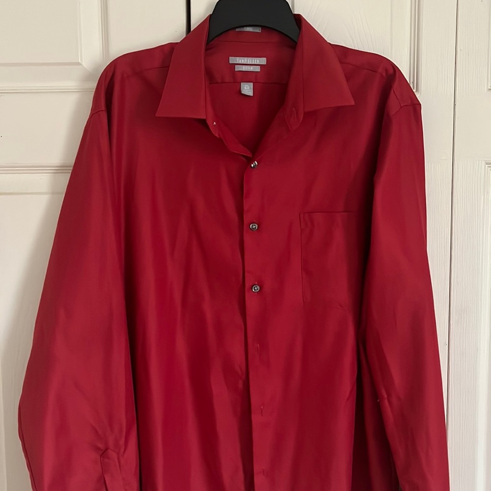 Van Heusen Red button down dress shirt
